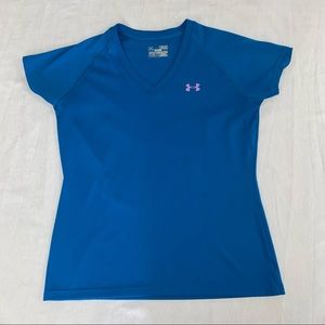 Under Armour semi-fitted heat gear Blue athletic M